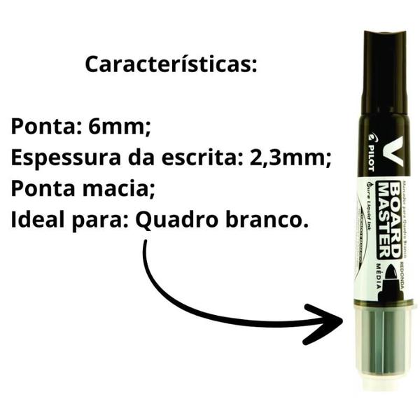 Kit 3 Pincel Quadro Branco V-Board Master Pilot Imagem de Kit 3 Pincel Quadro Branco V-Board Master Pilot