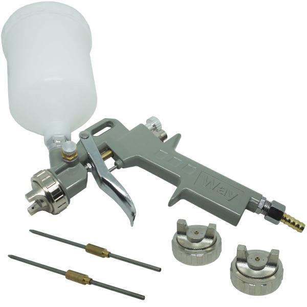 Kit 3 Pistolas Pintura Gravidade Convencional Profissional 3 Bicos 1,2 1,5 1,8mm Importway IWPPG-3B Imagem de Kit 3 Pistolas Pintura Gravidade Convencional Profissional 3 Bicos 1,2 1,5 1,8mm Importway IWPPG-3B