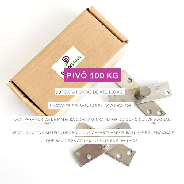 Imagem de Kit 3 Pivotantes Para Porta Até 100 Kg Aço Inox Escovado