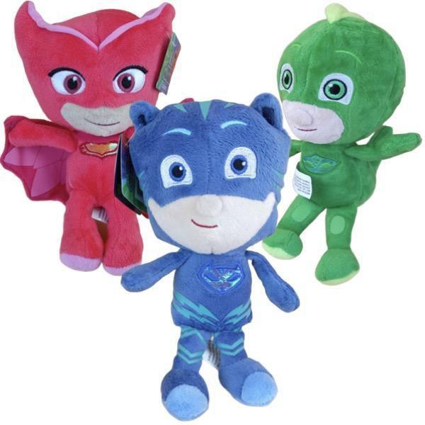 Imagem de Kit 3 Pj Mask Pelúcia Corujita Menino Gato Lagartixo