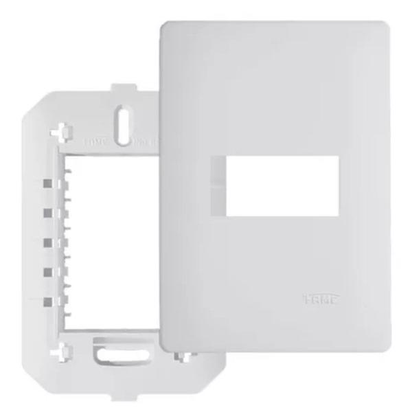 Imagem de KIt 3 Placa 4x2 1 Modulo Horizontal Habitat Branco 3633