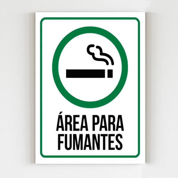 Imagem de Kit 3 Placas de sinalização area para fumantes aviso mdf