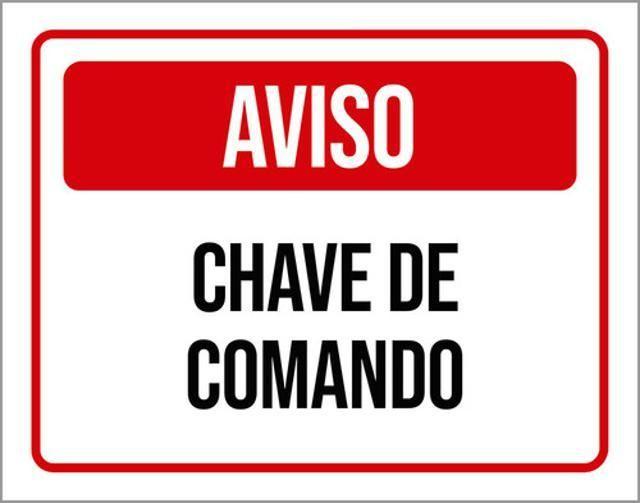 Imagem de Kit 3 Placas De Sinalização - Aviso Chave De Comando