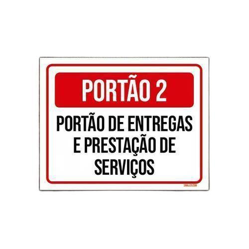 Imagem de Kit 3 Placas Portão 2 Portão Entregas Prestação Serviços