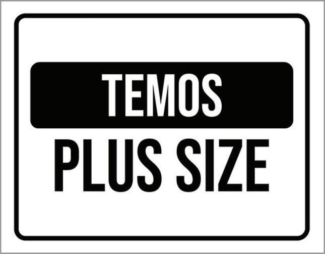 Imagem de Kit 3 Placas Temos Plus Size