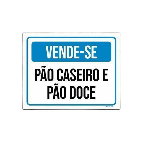 Imagem de Kit 3 Placas Vende-Se Pão Caseiro E Pão Doce