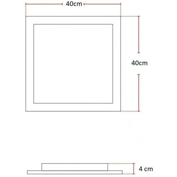 Imagem de Kit 3 Plafon Led Quadrado Sobrepor 40X40 Painel 30W 3000K Avant