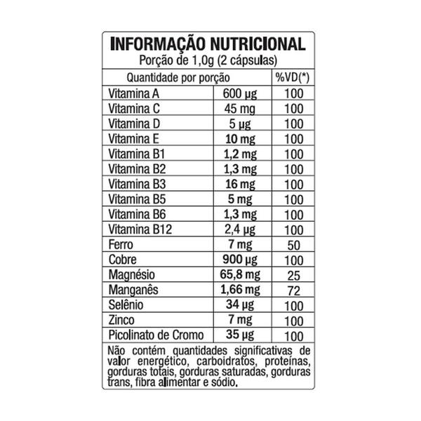 Imagem de Kit 3 Polivitamínico 500Mg A - Z Profissional 120 Cápsulas