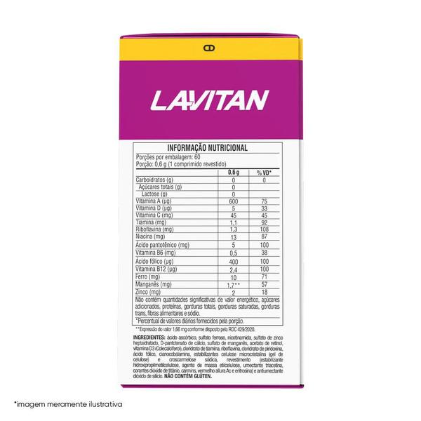 Imagem de Kit 3 Polivitamínico Lavitan A-Z Mulher com 60 Comprimidos