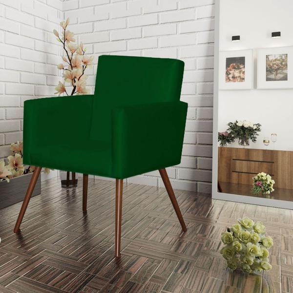 Imagem de Kit 3 Poltrona para Sala Decorativa Escritorio Nina Verde