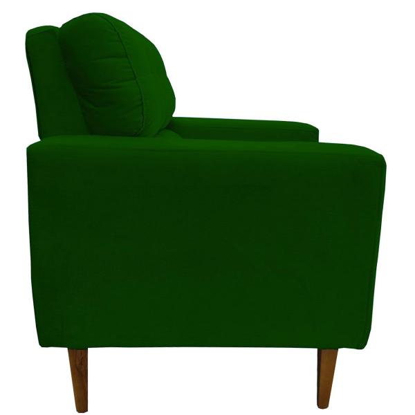 Imagem de Kit 3 Poltronas Decorativa Luna Sala de Estar Veludo Verde Kimi Design