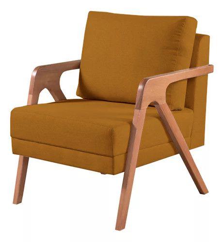 Imagem de Kit 3 Poltronas Decorativa Mona Suede Terracota - Kimi Décor