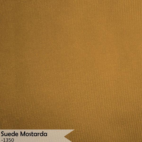 Imagem de Kit 3 Poltronas Decorativa Sala de Estar Luana Base Gold Suede Mostarda - Montanaris Decor