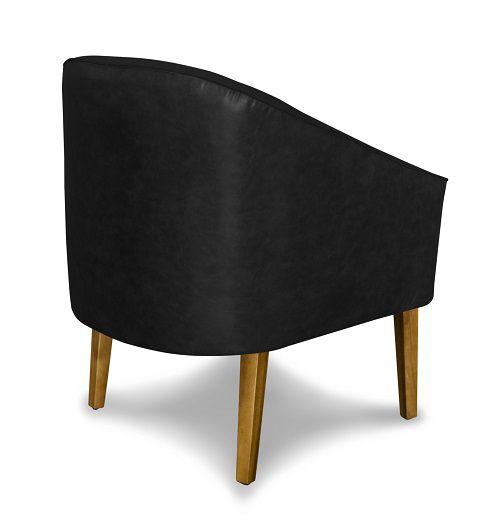 Imagem de Kit 3 Poltronas Decorativas Cecília Linho Preto e material sintético Preto - Meu Lar Decorações