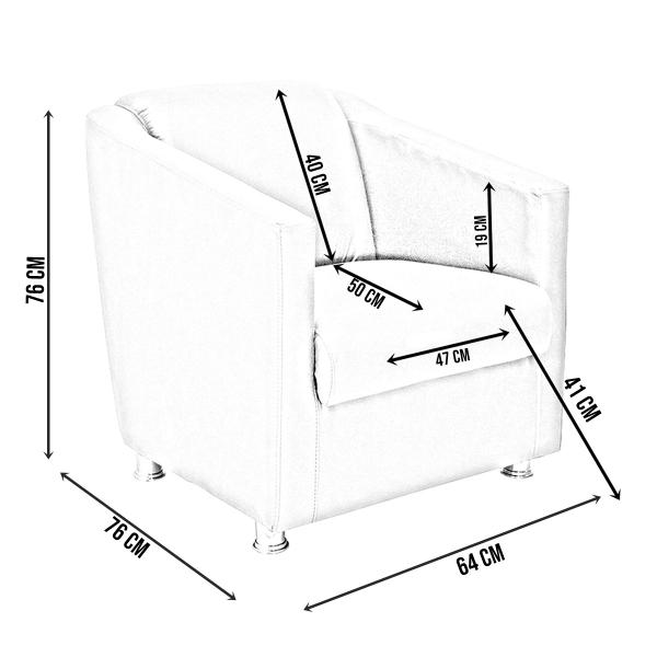 Imagem de Kit 3 Poltronas Decorativas Para Sala Tecido Sintético Cores Pé De Plástico