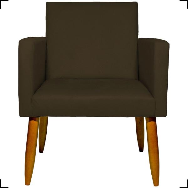 Imagem de Kit 3 Poltronas Para Sala Decorativas Nina Suede Cores Pé Castanho - Clique E Decore