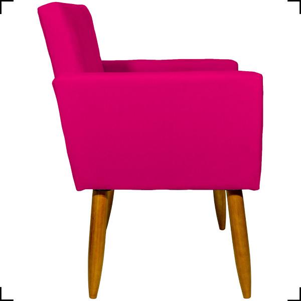 Imagem de Kit 3 Poltronas Para Sala Decorativas Nina Suede Cores Pé Castanho - Clique E Decore