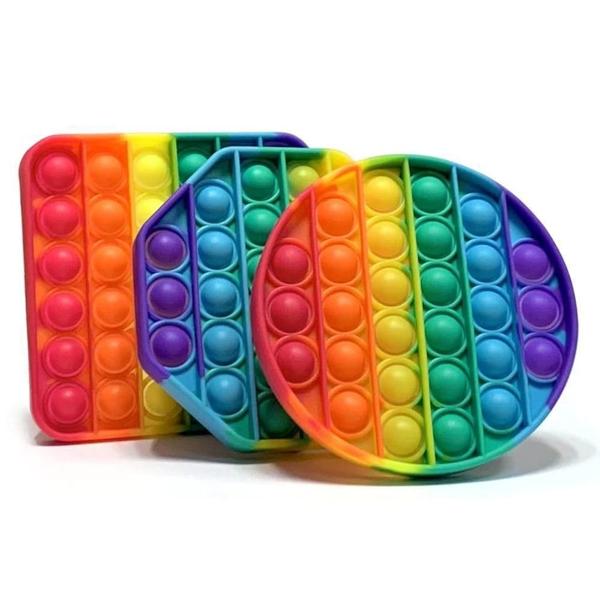 Kit 3 Pop It Fidget Toys Brinquedo Apertar Spinner Silicone - Artetoys Imagem de Kit 3 Pop It Fidget Toys Brinquedo Apertar Spinner Silicone