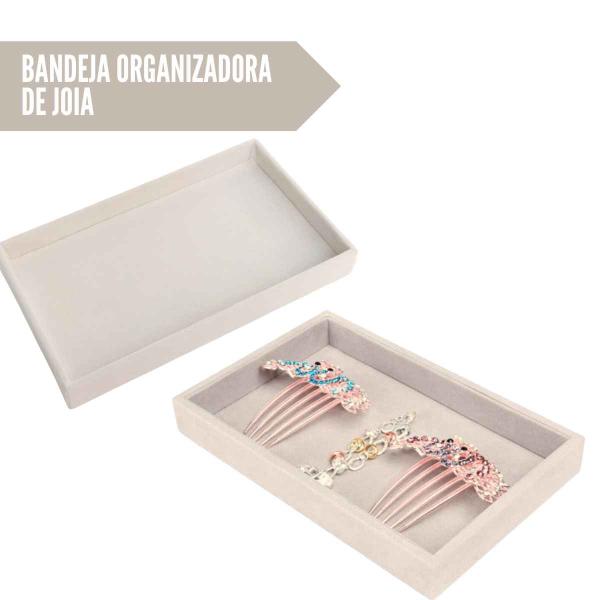 Imagem de Kit 3 Porta Joias Para Organização de Joias e Bijuterias Elegante E Funcional