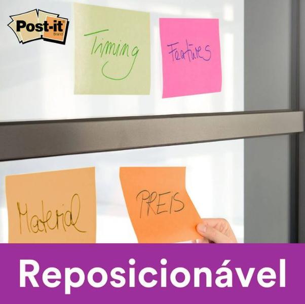 Imagem de Kit 3 post-it 76x76 verde neon 90f