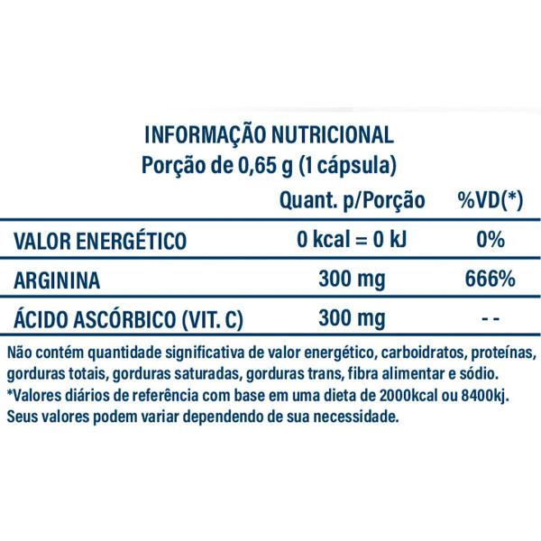 Imagem de Kit 3 Potes Arginina Vitamina C Suplemento Alimentar Natural 100% Puro Original Natunéctar 180 Cápsulas