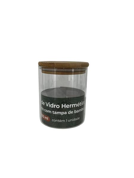 Imagem de Kit 3 Potes de Vidro Hermético com Tampa de Bambu de 800ml, 1100ml e 1500ml