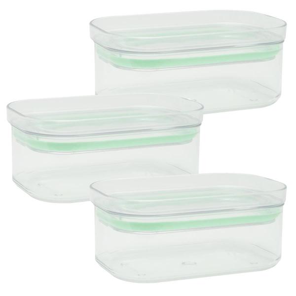 Kit 3 Potes Herméticos 425ml - Organize a cozinha - Amigold Imagem de Kit 3 Potes Herméticos 425ml - Organize a cozinha