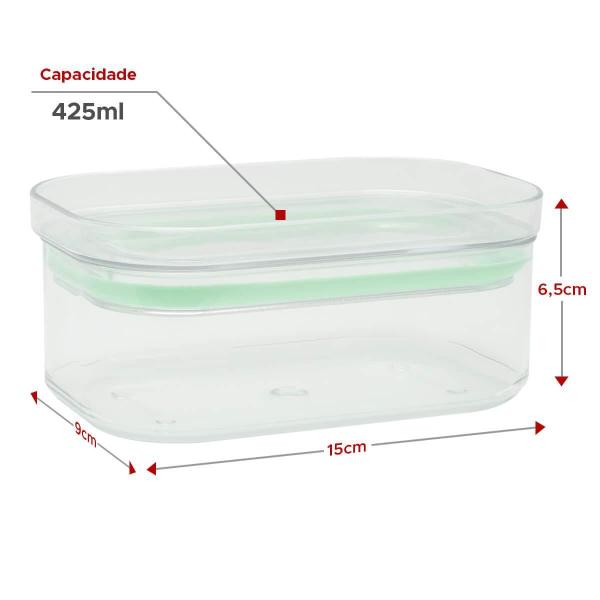 Kit 3 Potes Herméticos 425ml - Organize a cozinha - Amigold Imagem de Kit 3 Potes Herméticos 425ml - Organize a cozinha