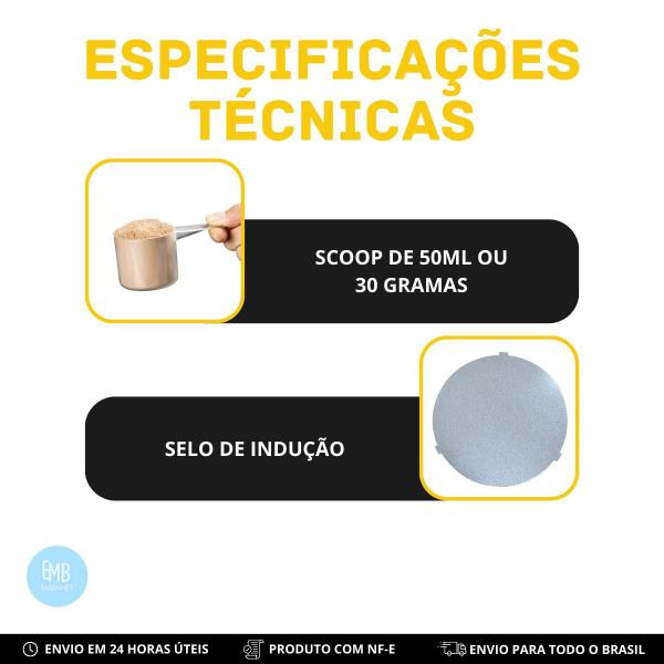 Imagem de Kit 3 Potes Para Creatina 500g Vazio + Scoop de 50ml