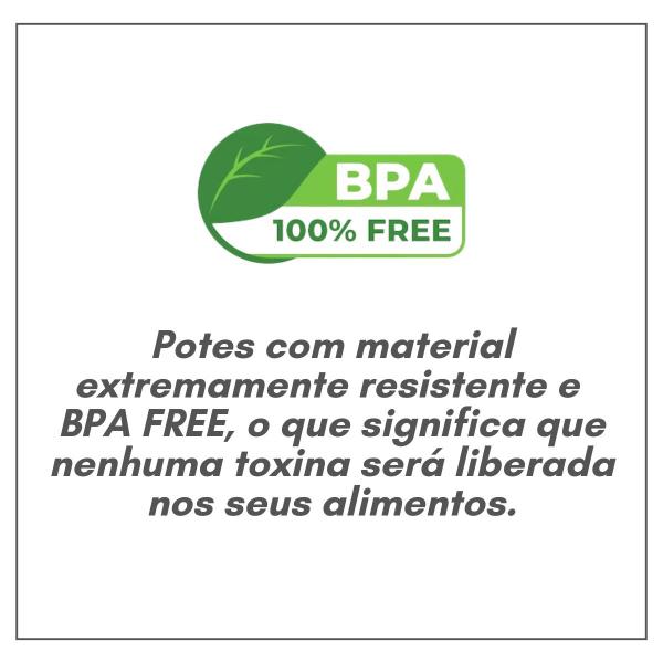 Imagem de Kit 3 Potes Plastico Redondos Bowl Livre Bpa