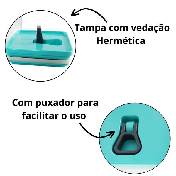 Imagem de Kit 3 Potes Plásticos Herméticos para Alimentos com Ótima Vedação