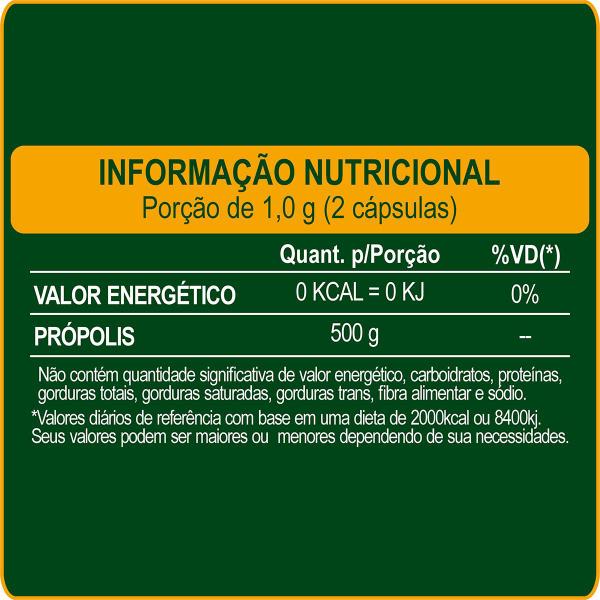 Imagem de Kit 3 Potes Própolis Suplemento Alimentar Natural Vitaminas Encapsulados Verde Seco Natunéctar 180 Capsulas