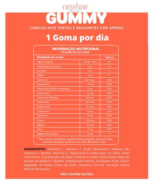 Imagem de Kit 3 Potes Suplemento Vitamina Capilar - New Hair Gummy