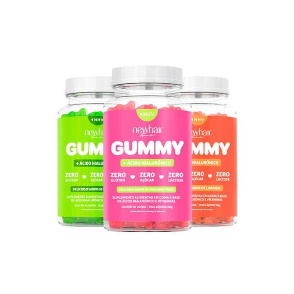 Imagem de Kit 3 Potes Suplemento Vitamina Capilar - New Hair Gummy