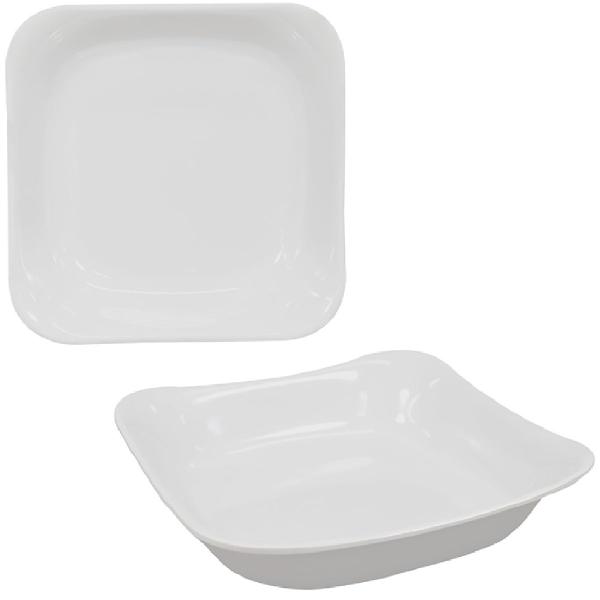 Imagem de Kit 3 Potes Tigela Bowl 650ml Saladeira em Melamina Quadrada