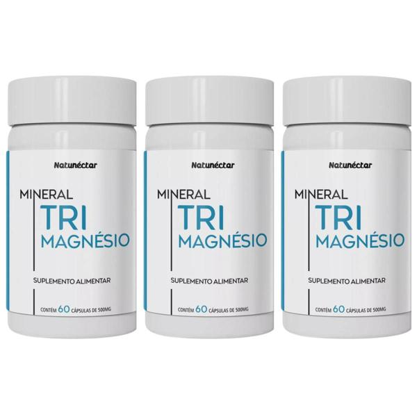 Kit 3 Potes Tri Magnésio Malato Taurato Bisglicinato 180 Cápsulas Suplemento Alimentar Natural Premium Natunectar Original - Natunéctar Kit 3 Potes Tri Magnésio Malato Taurato Bisglicinato 180 Cápsulas Suplemento Alimentar Natural Premium Natunectar Original - Natunéctar