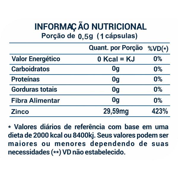 Imagem de Kit 3 Potes Zinco Quelato Suplemento Alimentar Natura Puro Original 29,59mg Ultra Concentrado Alto Teor 180 Cápsulas Natunéctar