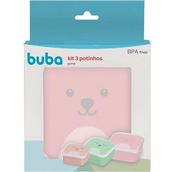 Imagem de Kit 3 Potinhos Gumy - Rosa - Buba