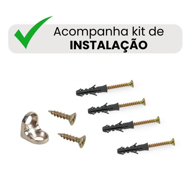 Imagem de Kit 3 Prateleira U Reforçado 40x10p De Parede Para Livros