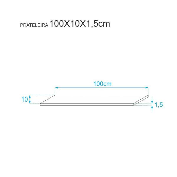 Imagem de Kit 3 Prateleiras 100 x 10cm Amarela Suporte Invisível