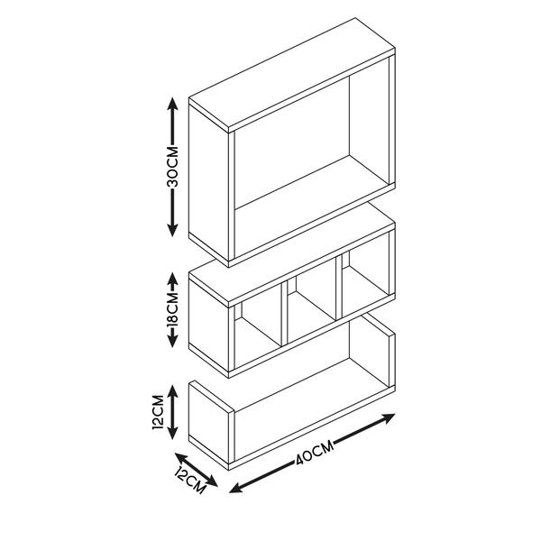 Imagem de Kit 3 Prateleiras Nicho Mdf Suspenso Decoração Versátil 