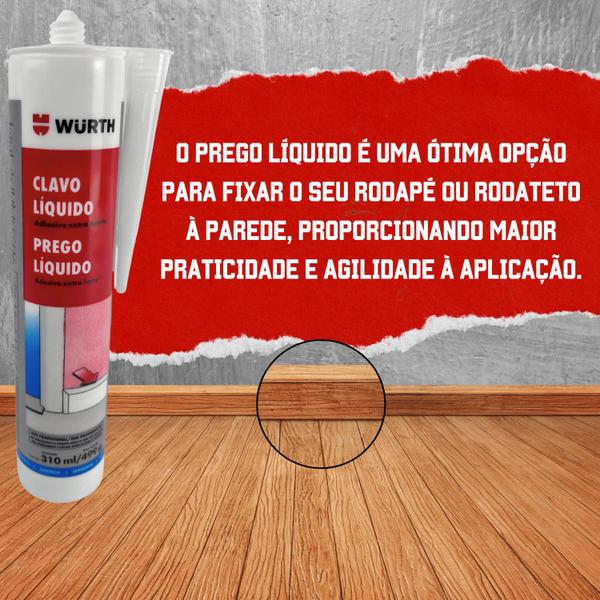 Kit 3 prego liquido wurth adesivo cola para roda pé polietileno/madeira/mdf a melhor - Würth Imagem de Kit 3 prego liquido wurth adesivo cola para roda pé polietileno/madeira/mdf a melhor