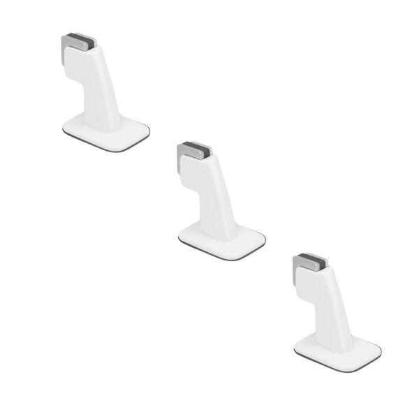 Kit 3 prendedor batedor trava porta magnetico adesivo 804 branco imab ima forte piso e parede Imagem de Kit 3 prendedor batedor trava porta magnetico adesivo 804 branco imab ima forte piso e parede