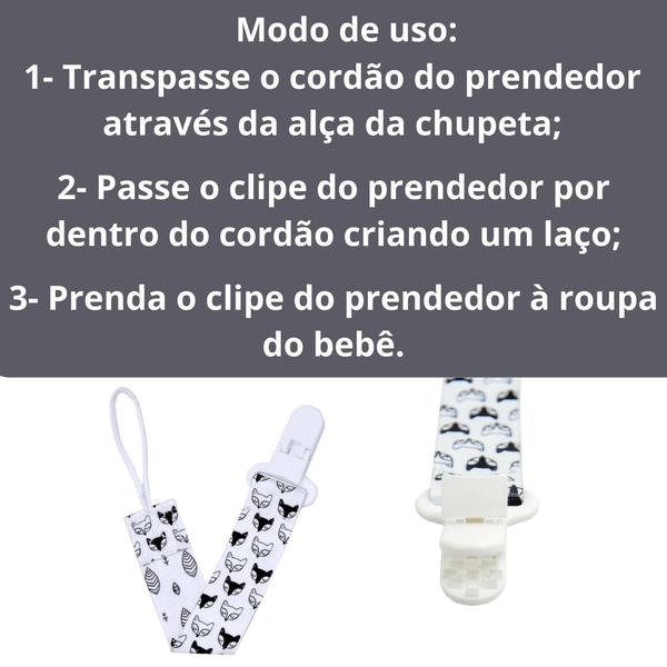 Imagem de Kit 3 Prendedor De Chupeta Pietra Baby