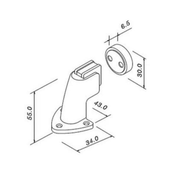 Imagem de Kit 3 prendedor fixador trava porta magnético dourado escovado acetinado 808 imab ima piso e parede