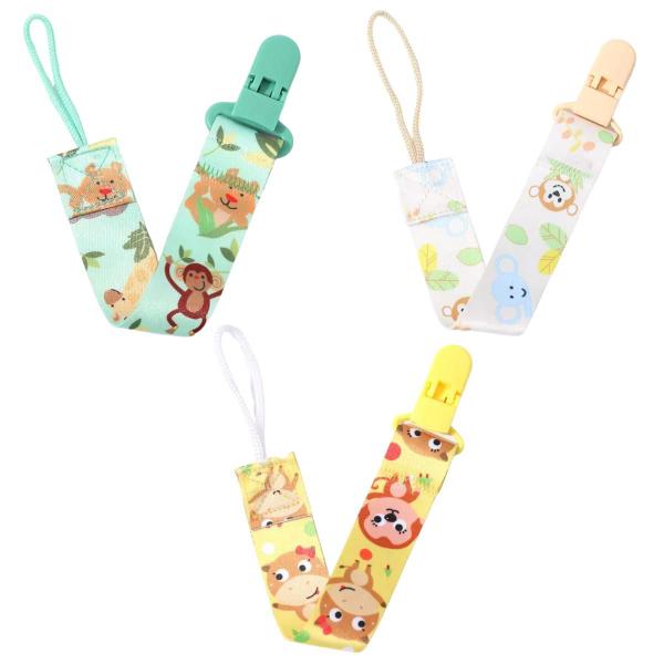 Kit 3 Prendedores de Chupeta Bebê Menina Menino Divertidos - Cottonete Imagem de Kit 3 Prendedores de Chupeta Bebê Menina Menino Divertidos