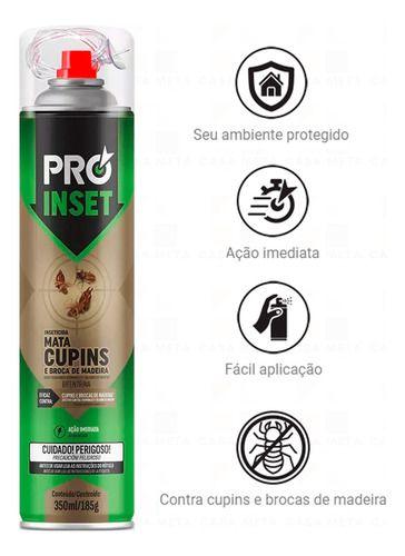 Imagem de Kit 3 Pro Inset Cupim Brocas Eliminar Insetos Eficiente - 350ml