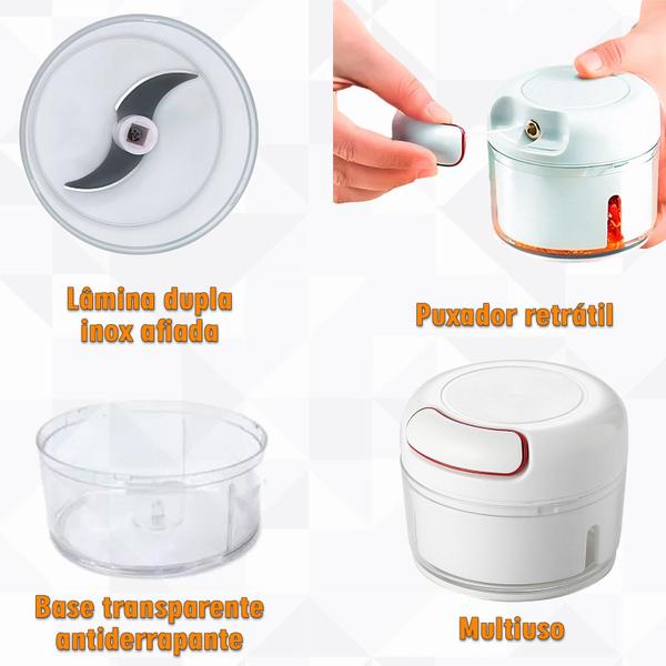 Imagem de Kit 3 Processador Mini Moedor De Alimentos Batedor Papinha E Shakes 170ml