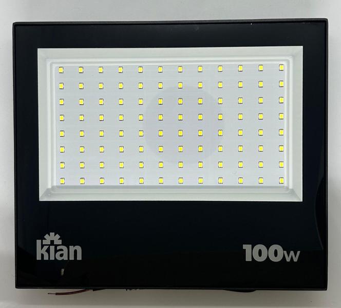 Imagem de Kit 3 Projetor Led Kian 100W Luz Branca 6500k Refletor Jardim