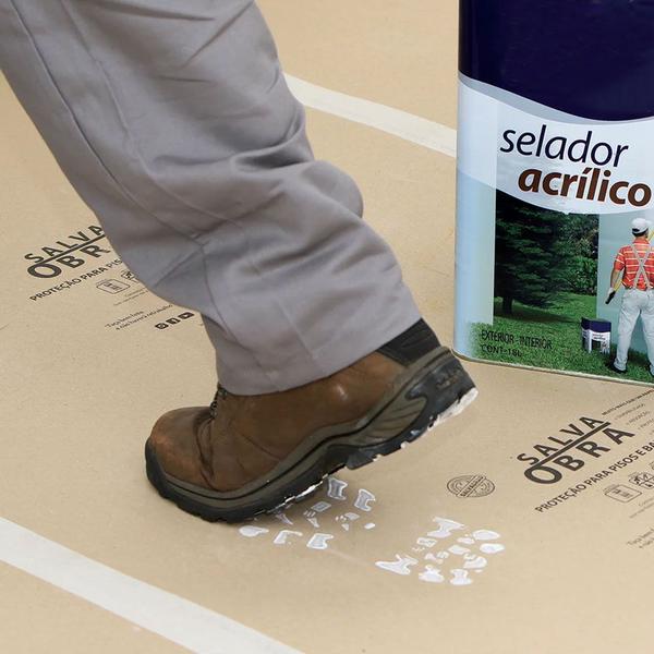 Kit 3 Protetor Piso Salva Obra Extra Resistente 0,80x25m - Salvabras Imagem de Kit 3 Protetor Piso Salva Obra Extra Resistente 0,80x25m